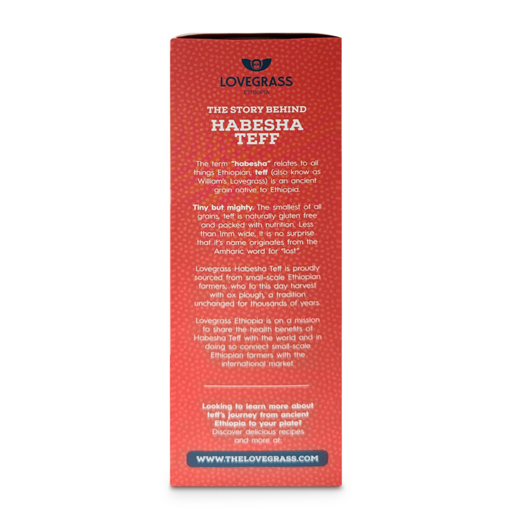 Wholegrain Crispy Teff Flakes Original 350g | Lovegrass Ethiopia